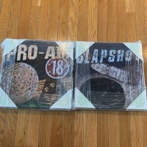 New Oopsy Daisy Slapshot & ProAm Racing Canvas Picture Wall Art 14” Square NWT